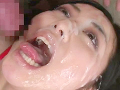 18-year-old busty Japanese girl  getting warm and sticky  facial  from raunchy toys in Tokyo hotel room