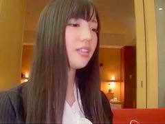 18-year-old Tokyo Nippon chick sucking XXL dick and swallowing cum